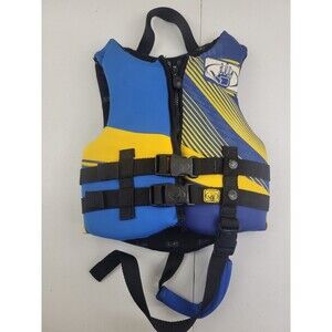 Body Glove Kids Life Jacket Evoprene PFD 30-50 lbs Blue Yellow USCG Approved